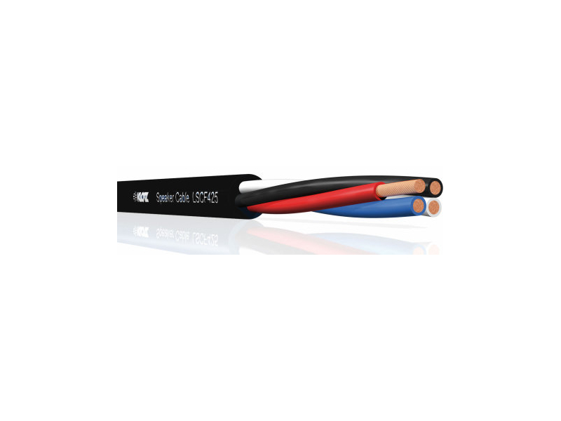 KLOTZ LSC425 przewód głośnikowy czarny bi-wire 4x 2,5 mm